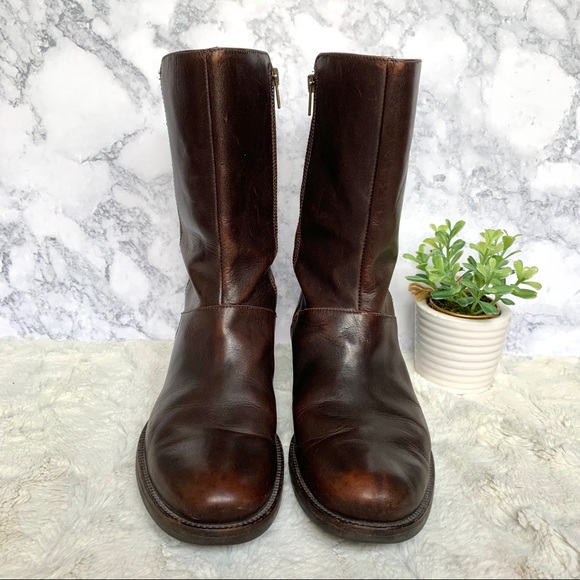 J. Crew Shoes - J. Crew brown leather Templeton short biker boots